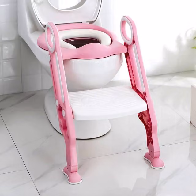 FORGEVIO Foldable Safety Potty Baby and Toddler Training Toilet Seat in Pink