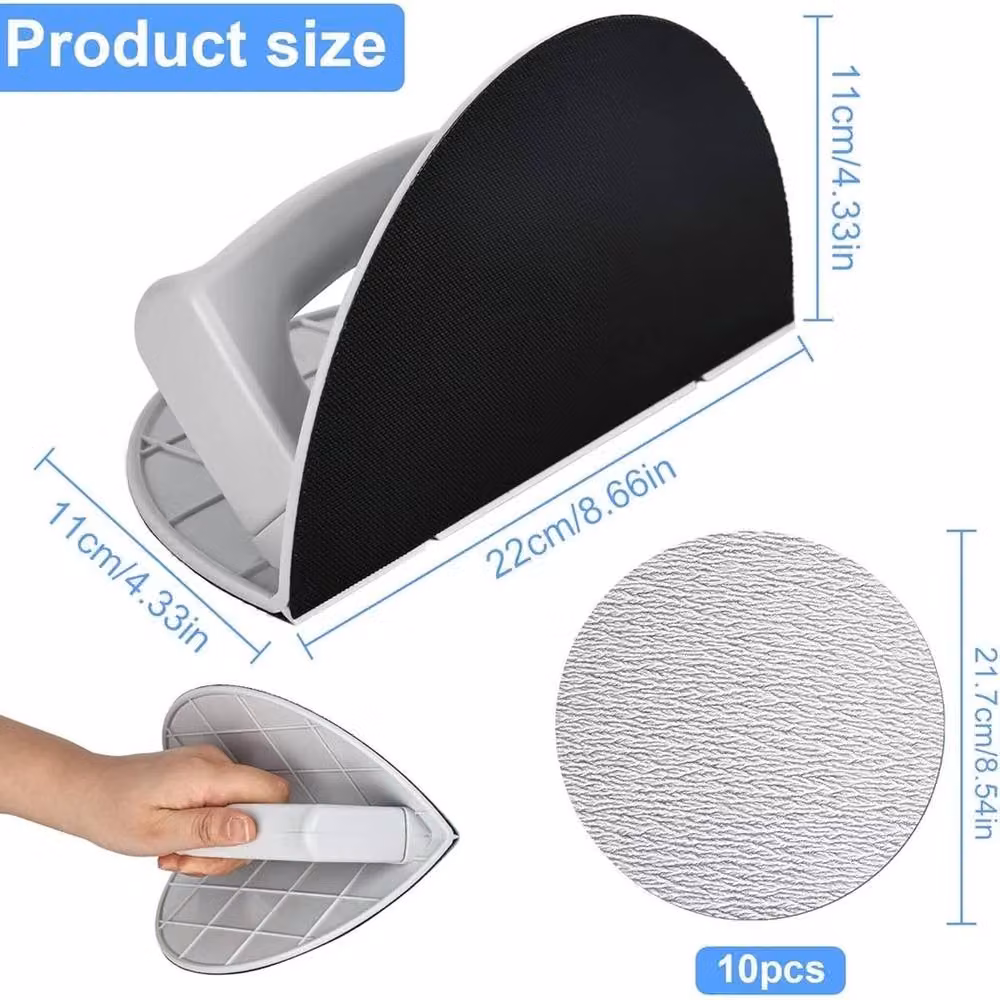 VOGREX Semi-Circular Manual Hand Sanding Board and Angle Grinding Tool in Grey – 2