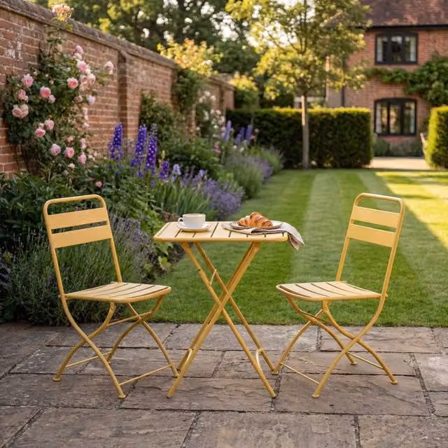 Artemis Home Colourways Vibrant Folding Patio or Balcony Set in Yellow