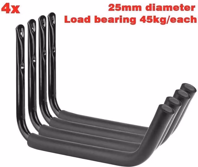 SPETLEK 4-Piece Metal Kayak Storage Hanging Racks in Black – 1