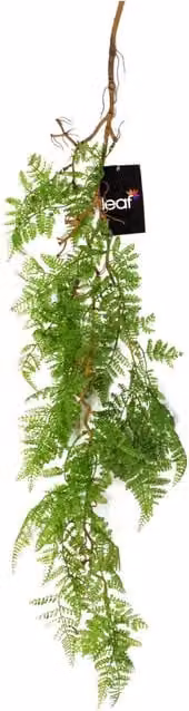 Leaf Design UK Artificial Hanging Maidenhair Fern Plant, Green