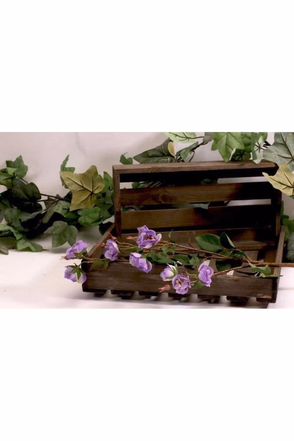 KDMD Wild Rose Spray Lavender Purple Artificial Textile Flowers, Height: 70 cm – 2