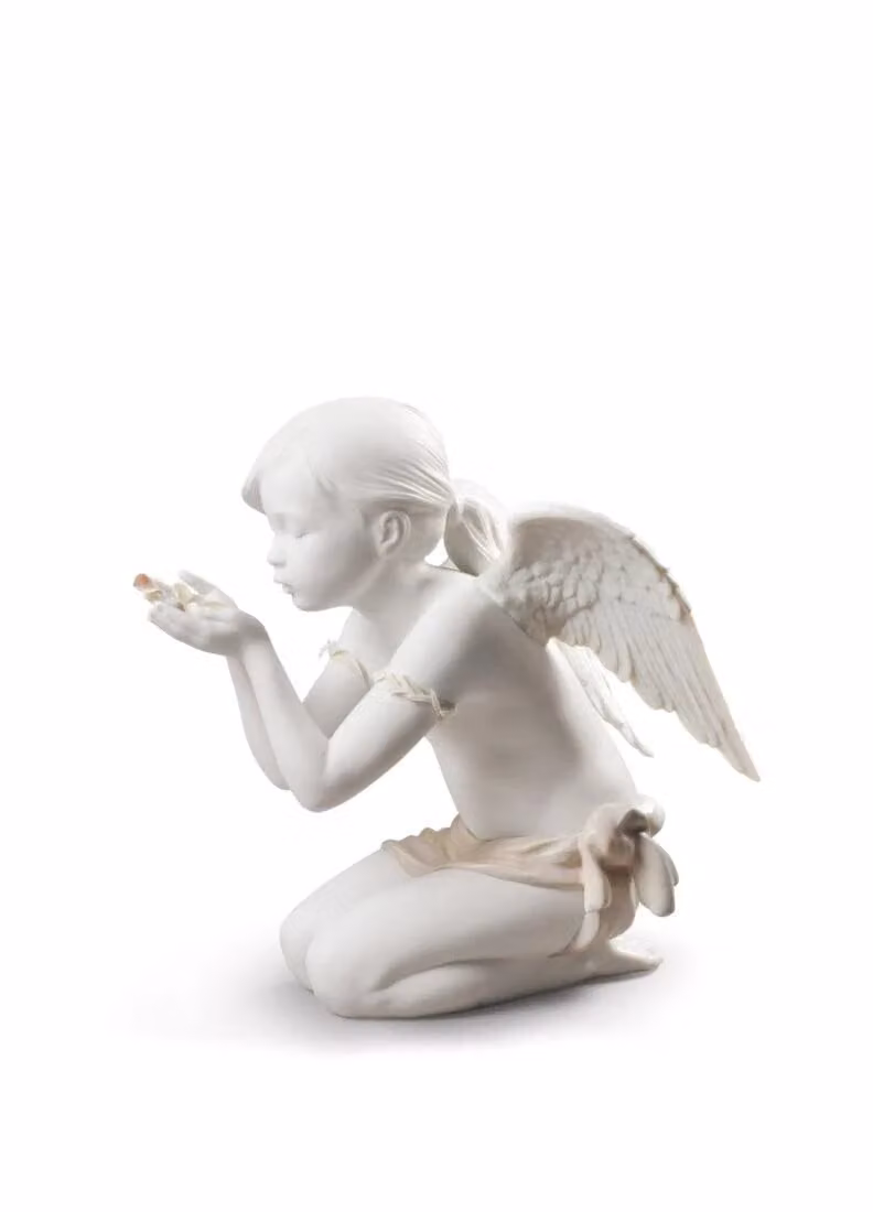 Lladró A Fantasy Breath Angel Porcelain Figurine in White