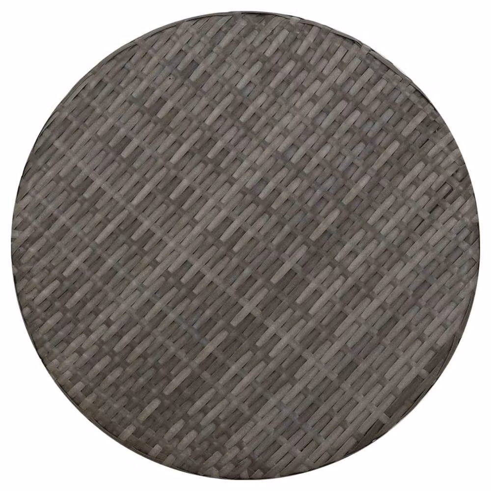 Berkfield Home Grey Poly Rattan Tea Table for Garden and Terrace, W/D/H: 45 x 45 x 45 cm – 4