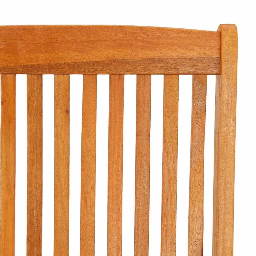 Berkfield Home Beautiful Folding Garden Chairs, Set of 2, Brown Solid Wood Eucalyptus – 4