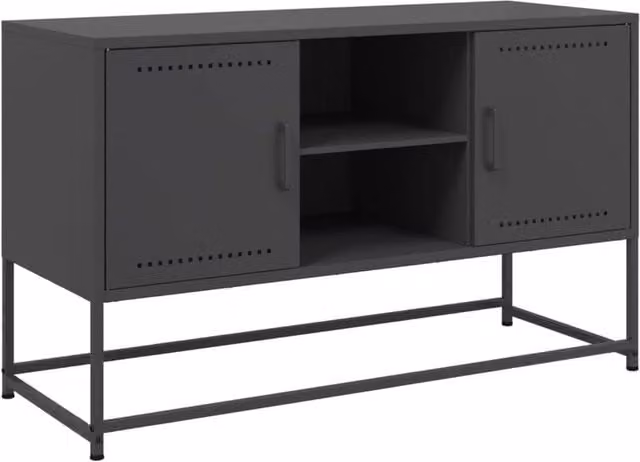 Berkfield Home Industrial Black Metal TV Cabinet W/D/H: 100.5 x 39 x 60.5 cm – 1