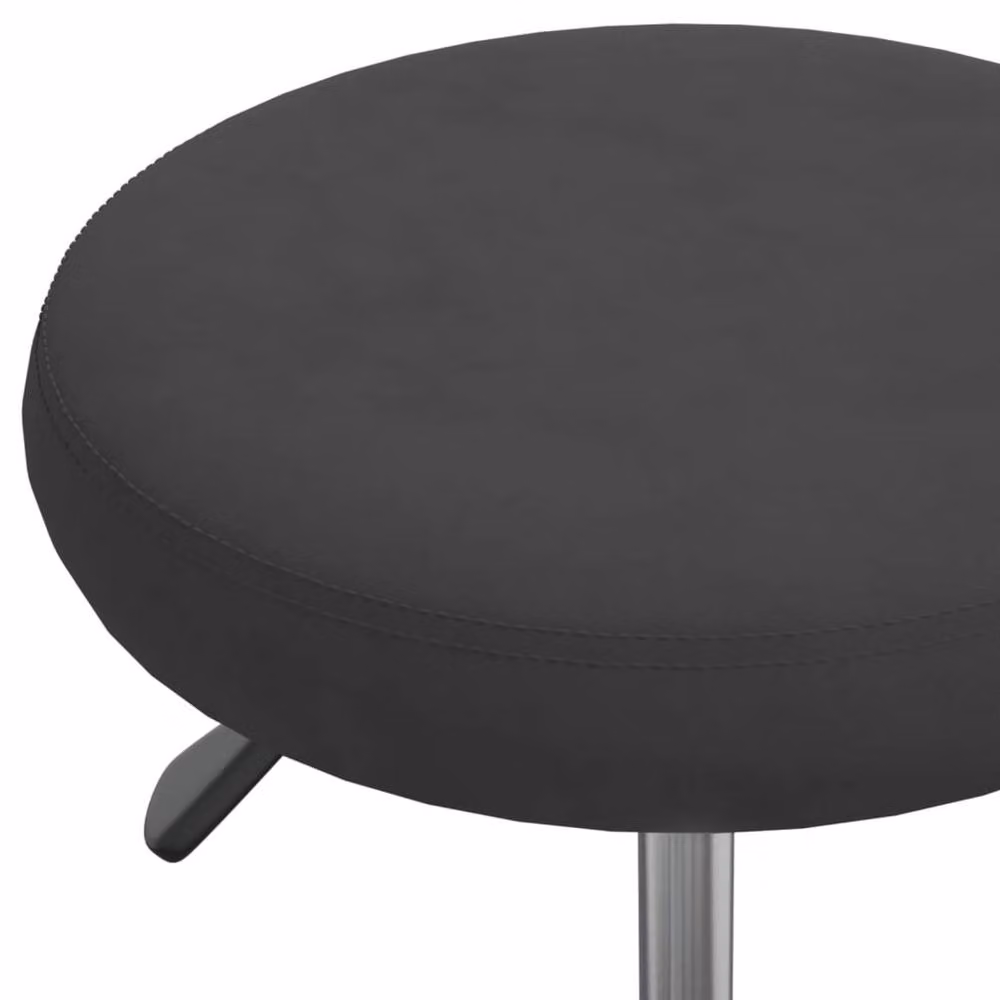 Berkfield Modern Black Velvet Swivel Task Chair with Metal Frame and Castors – 3