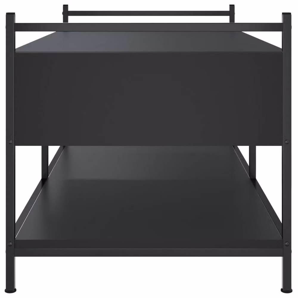 Berkfield Home Black Rectangular Coffee Table W: 99 cm, D: 50 cm, H: 50 cm – 4