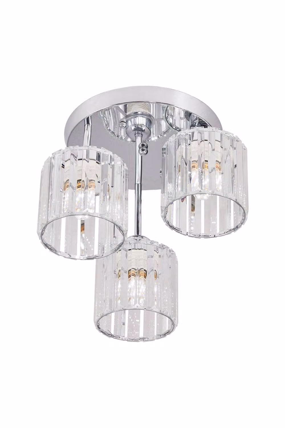 Garden Sanctuary 3-Light Crystal Ceiling Light in Silver – 2