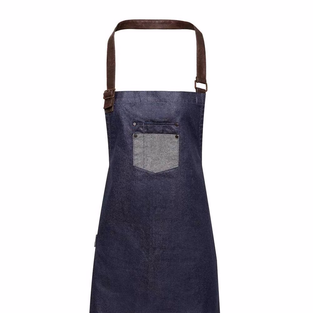 Premier Faux Leather Denim Bib Apron in Blue – 2
