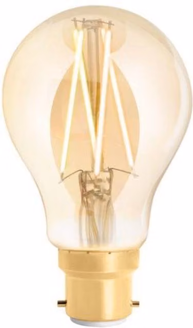 WiZ B22 Amber LED Filament Vintage Lightbulb, Dimmable, Transparent Glass
