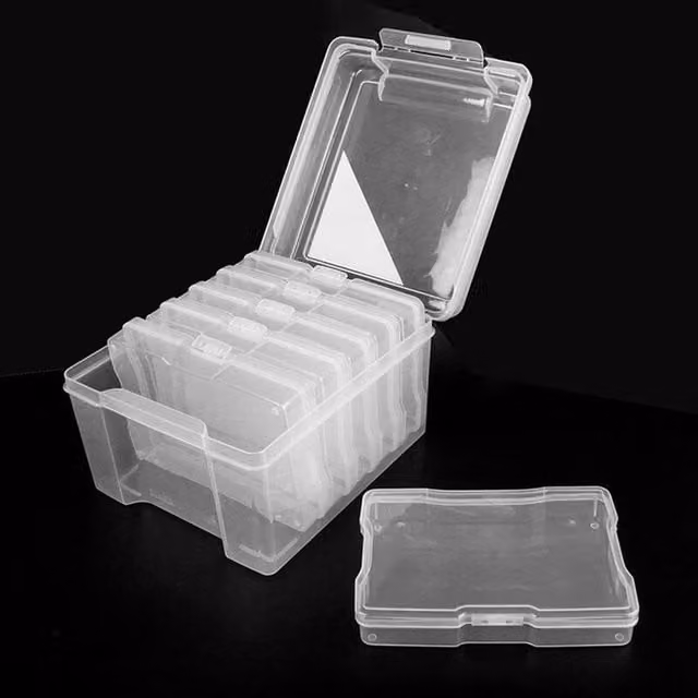 EONLION Transparent Acrylic Photo Storage Box for 6 x 4 inch Pictures, Width: 50 cm – 1
