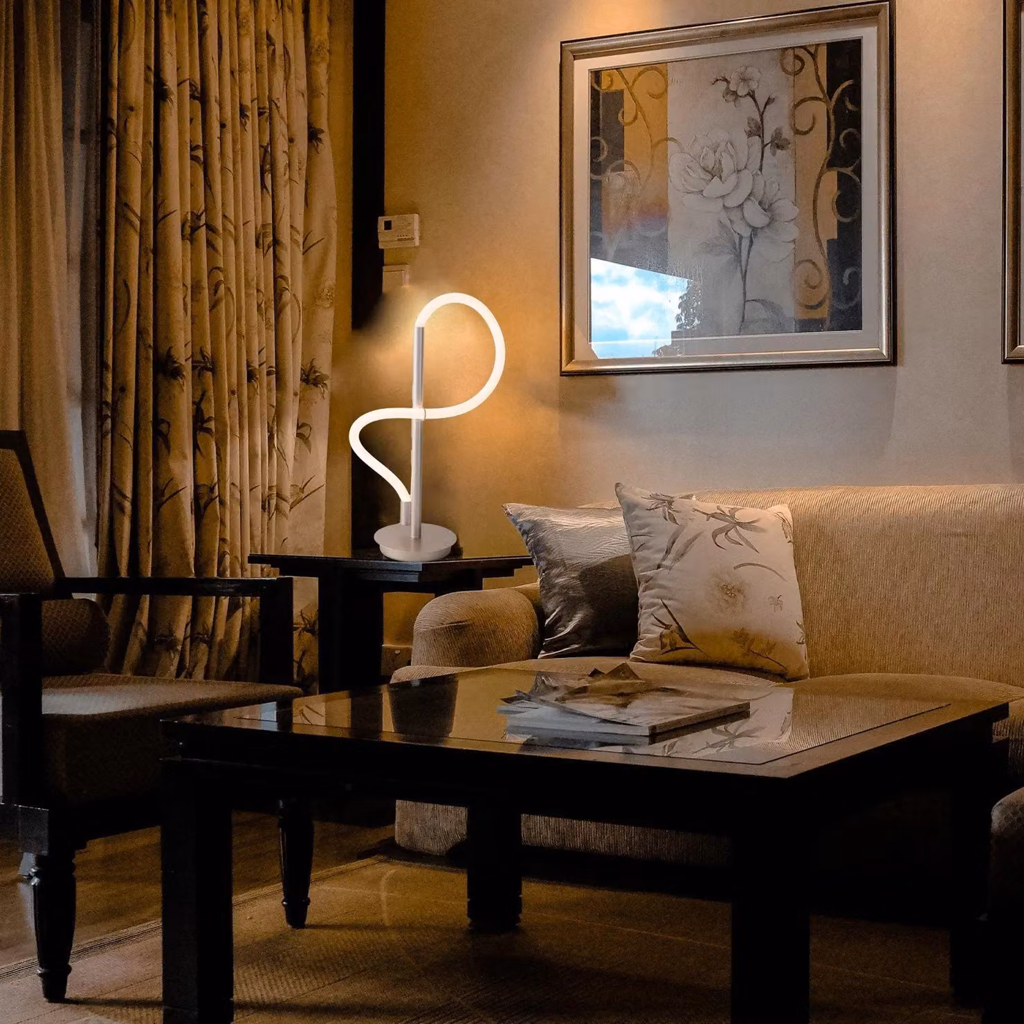 Harper Living LED Adjustable Table Lamp in Silver Matt Nickel – 3