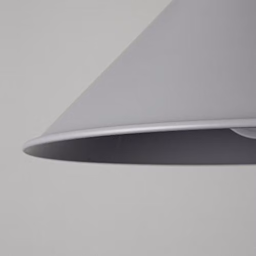 ValueLights Waywell Retro Style Metal Cone Ceiling Pendant Light Shade in Grey, Width: 30 cm – 2