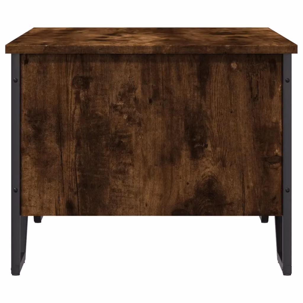 Berkfield Home Smoked Oak Coffee Table in Brown, W/D/H: 75 x 51 x 40 cm – 4
