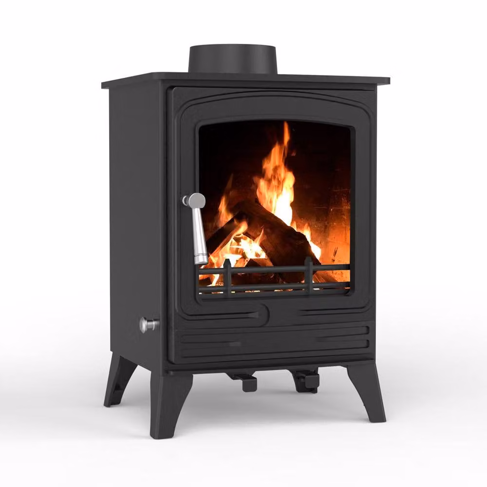 RoyalFire 5kW Steel Multifuel Wood Burning Stove in Dark Grey – 2