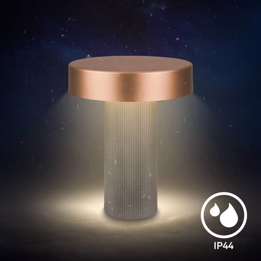 BRILONER Rechargeable Dimmable LED Table Lamp in Beige and Anthracite Bronze, W/D/H: 16 x 20 x 16 cm – 4
