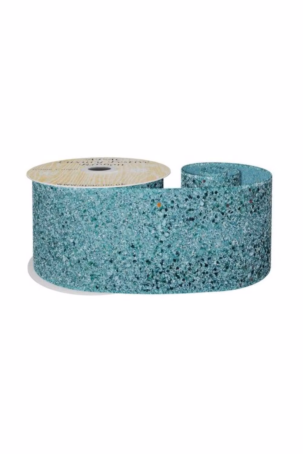 KDMD Mint Glitter Wired Ribbon, Width: 6.3 cm, Length: 10 yards – 2