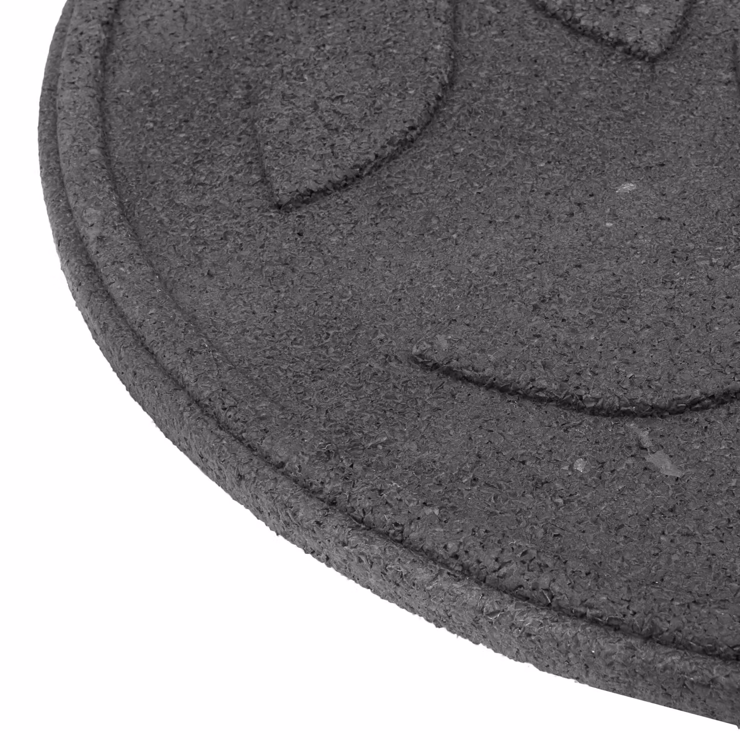 Nicoman Reversible Leaf Design Garden Stepping Stones in Grey, Set of 2, Diameter: 46 cm – 4