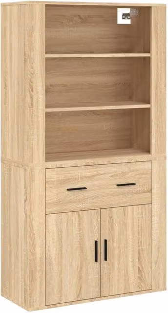 Berkfield Home Sonoma Oak Highboard in Brown