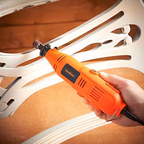 VonHaus 135W Corded Rotary Multitool with 235pc Accessory Kit in Orange and Multicolour – 3