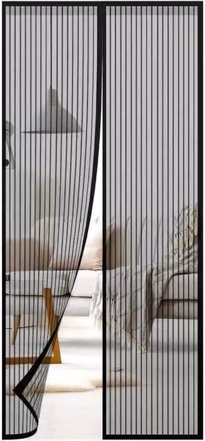 SPETLEK Black Mesh Mosquito Net Curtain, H 210 cm x W 90 cm – 1