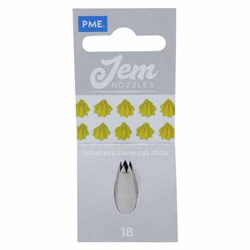 PME NZ1B JEM Drop Flower Piping Nozzle No. 1B, Silver Stainless Steel