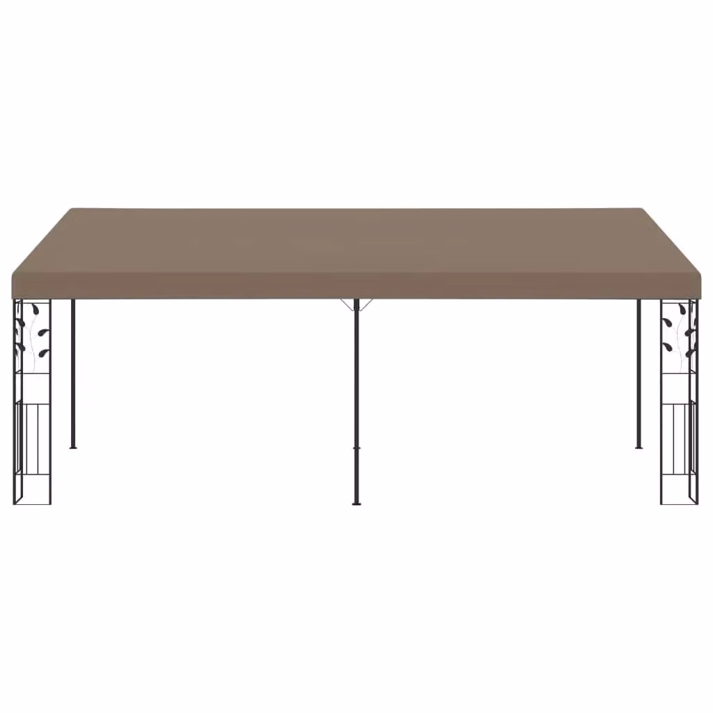 Berkfield Home Wall-mounted Gazebo, Beige, W: 6 m, D: 3 m, H: 2.5 m – 2