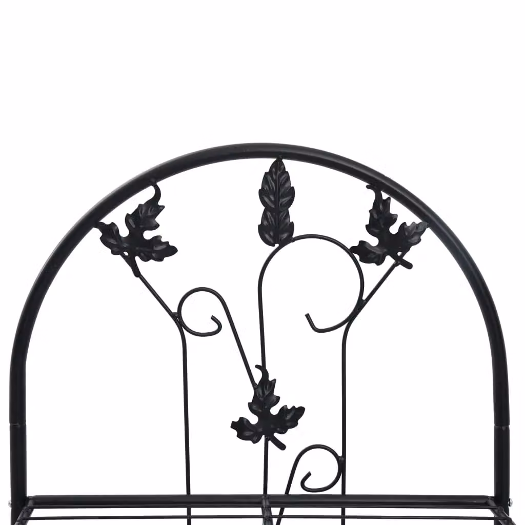 Berkfield Home 3-Layer Metal Plant Rack in Black, W/D/H: 52 x 28 x 128 cm – 2