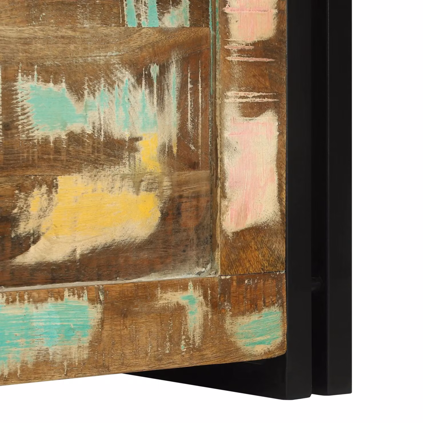 Berkfield Home Vintage Multicolour Storage Box in Solid Reclaimed Wood, W/D/H: 60 x 40 x 41 cm – 8