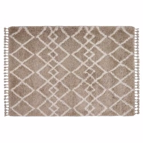 Phoenox Textiles Limited Origins Morocco Machine Woven Rug in Beige and Sand, W/D: 120 x 170 cm