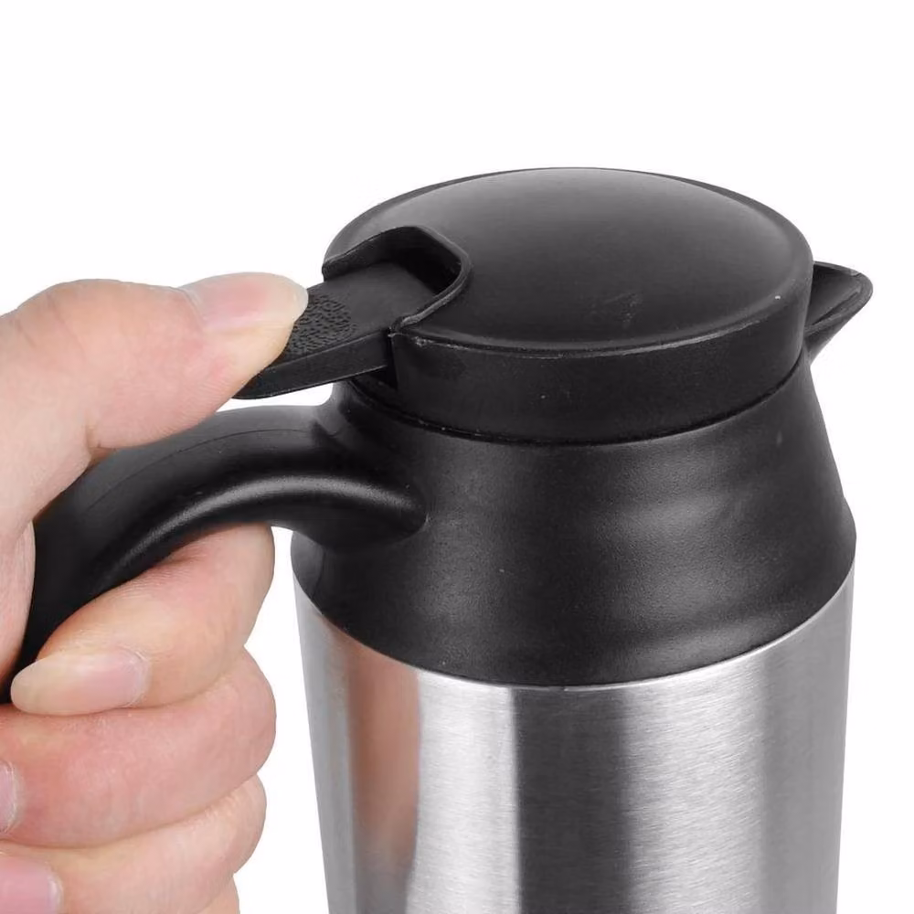 FLAVORA 12V Portable Car Electric Kettle, 750ml, Stainless Steel, Silver – 2