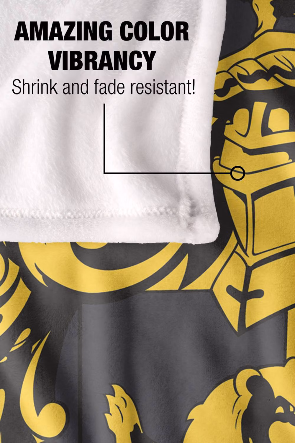 Warner Bros. Harry Potter Hufflepuff Crest Super Soft Fleece Throw Blanket, Multicolour, W: 127.0 cm, D: 152.4 cm – 8