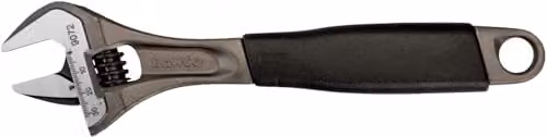 Bahco 9072 Ergo Adjustable Wrench in Black and Silver, 250mm with 30mm Capacity