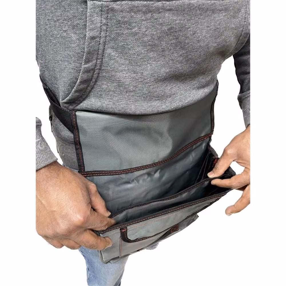 Nordara Heavy Duty Large Double Pocket Pouch in Grey – 3