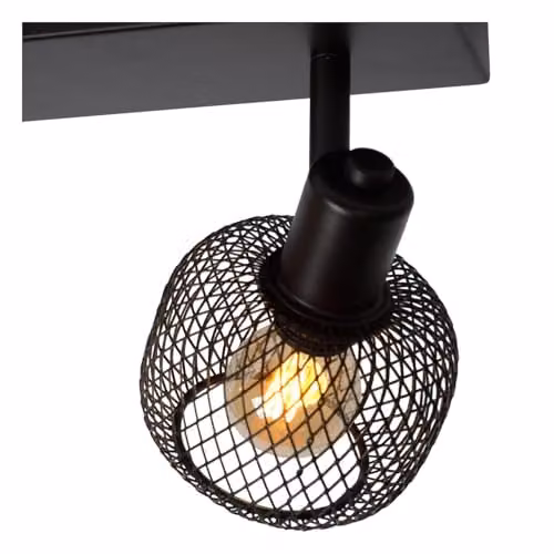 Lucide Maren Retro Dimmable and Adjustable Twin Ceiling Spotlight in Black – 4