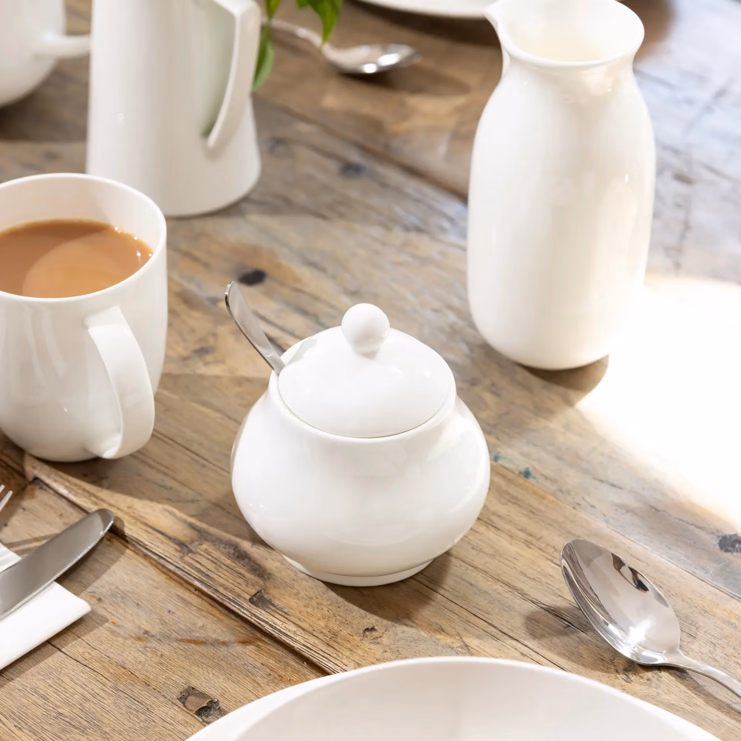 Maxwell & Williams Cashmere Bone China Sugar Bowl in White – 3