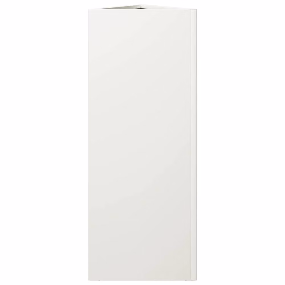 Berkfield Home White Triangular Steel Garden Planter, W/D/H: 30 x 26 x 75 cm – 3