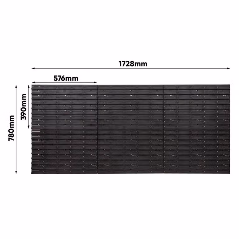 Havendro Wall Mounted Tool Peg Board, W: 78.0 cm, H: 172.4 cm