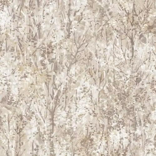 Holden Decor Verdant Neutral Floral Wallpaper in Beige