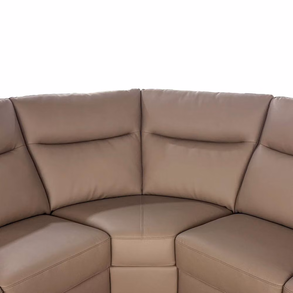 Aspire Marlowe Real Leather Power Recliner 2C2 Corner Sofa with USB Charging in Taupe – 4