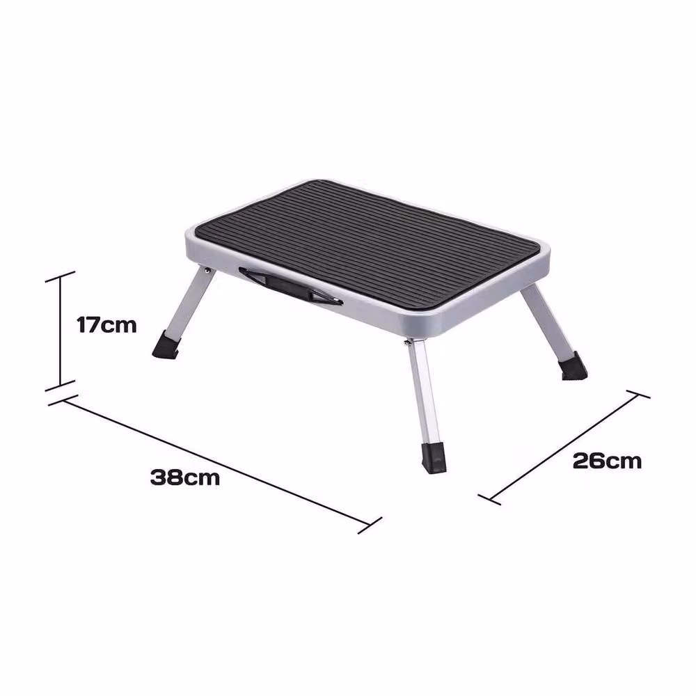NESTLUNE Easy Reach Folding Step Ladder Stool in Grey – 2