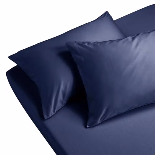 Christy 400TC Luxury Mako Satin Cotton Pillowcases, 2 Pack, Blue – 2