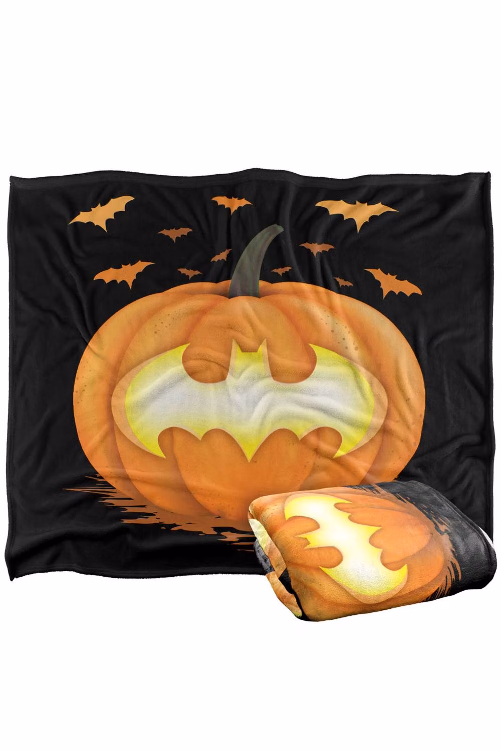 LOGOVISION Batman Halloween Jack O Lantern Multicolour Super Soft Fleece Throw Blanket W/D/H: 127.0 x 152.4 x 1.0 cm – 7
