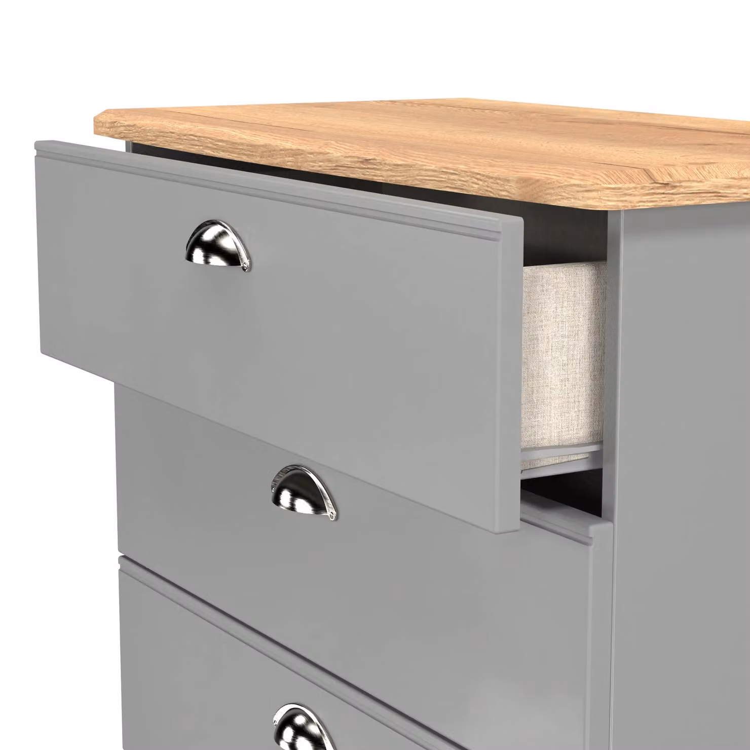 Ready Assembled 2 U Albert 5 Drawer Chest in Dark Grey – 3