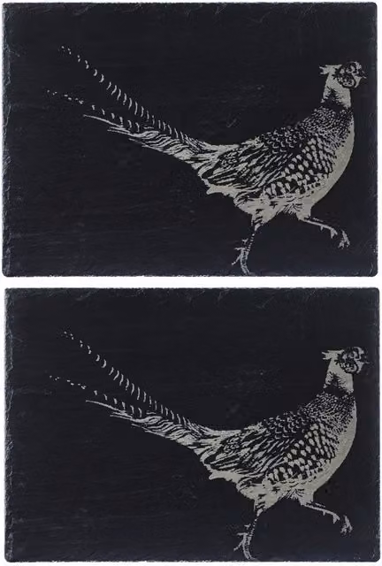 Selbrae House 2 Pack Rectangular Slate Place Mats in Dark Grey – 1