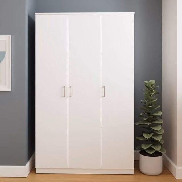 GFW Bailey 3 Door Wardrobe in White Matt – 1