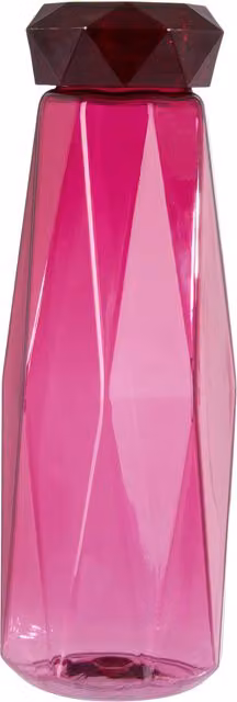 Orsina Pink Plastic Water Bottle with Diamond Pattern, 600ml