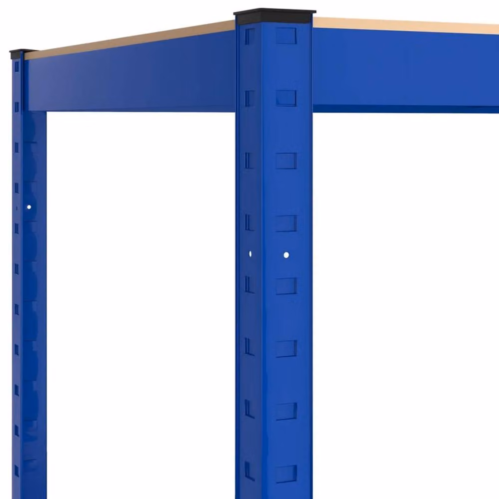 Berkfield Home Sturdy 5-Layer Corner Shelf in Blue, H 180 x W 75 x D 75 cm – 5