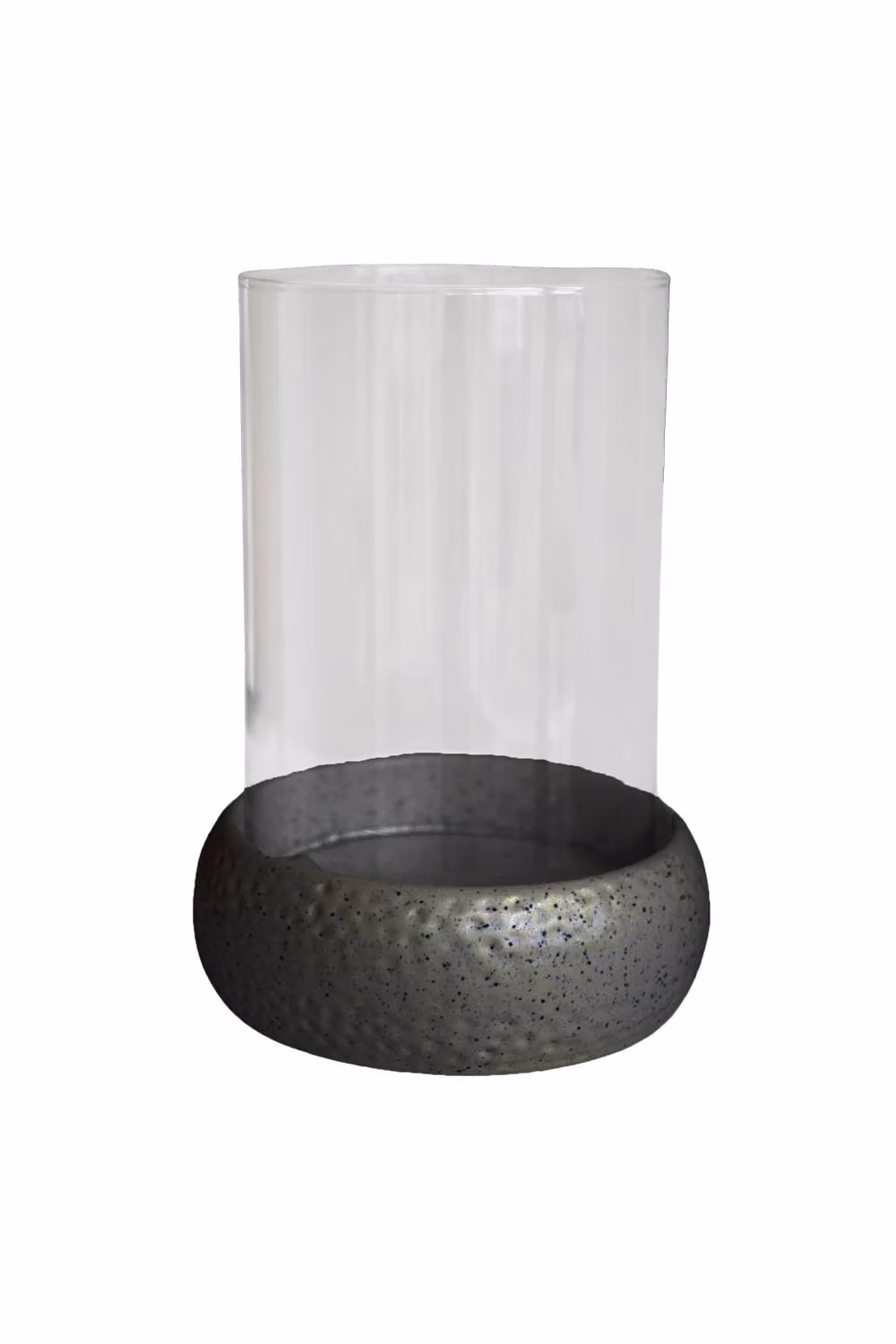 Ivyline Maya Ceramic Graphite Pebble Lantern in Black, H: 31 cm, D: 19 cm – 2